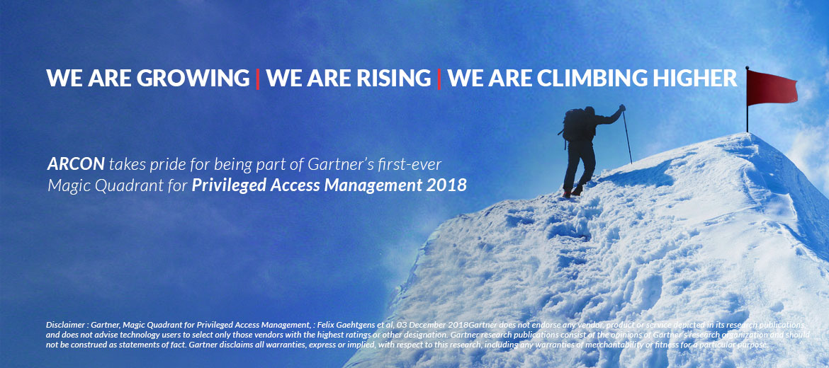 ARCON became part of Gartner’s first-ever Magic Quadrant for Privileged Access Management (PAM) 2018